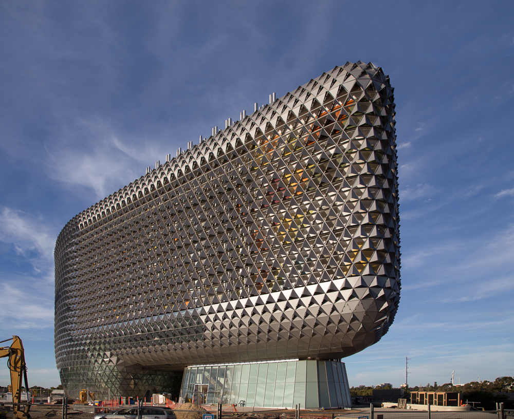 SAHMRI building in Adelaide, showcasing RISSafety's safety solutions and construction projects.