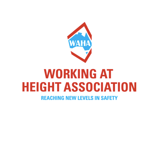 WAHA logo and branding for the Working at Height Association, promoting safety in the height safety industry.