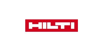 Hilti logo representing product training and quality safety systems