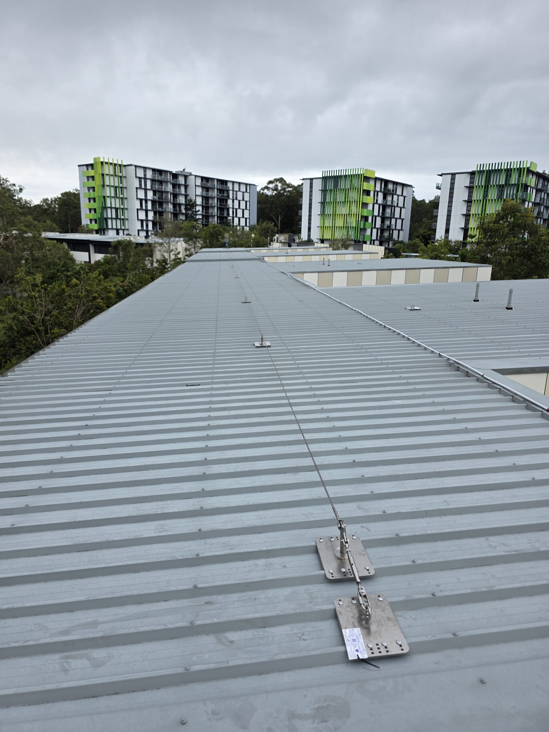 RISSafety rooftop access system and height safety solution on The Smith Collective townhouses.